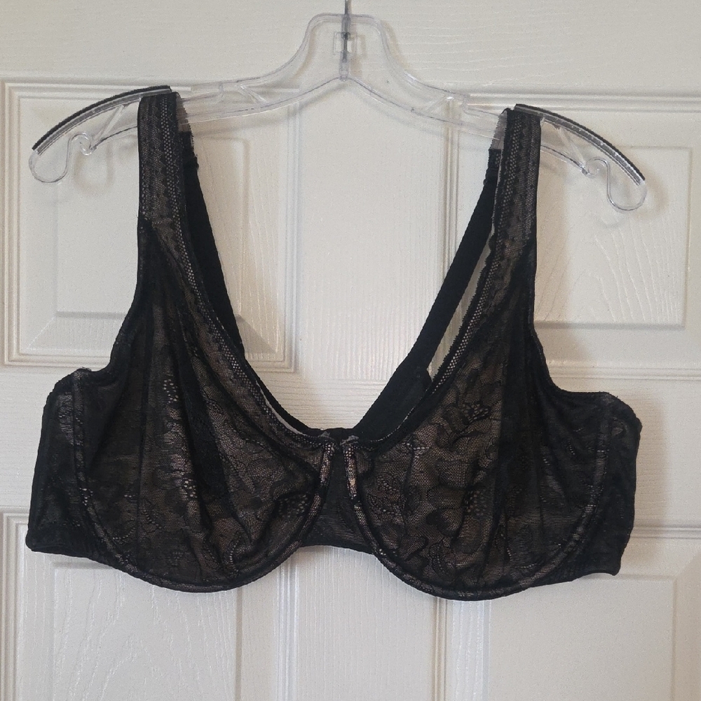 Cacique Black Lace Underwire Bra